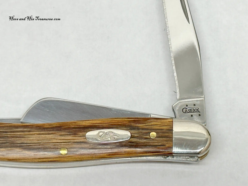 2006 Case XX 7318 Oak Wood Medium Stockman Pocket Knife - Hers and His Treasures