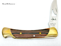 2005 Buck Knives B055-SP2-0 Idaho Cutout Wood Lockback Pocket Knife  - Hers and His Treasures