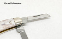 Hen & Rooster 353C-BRM/M Little Mustang Marble Corelon Whittler Pocket Knife - Hers and His Treasures