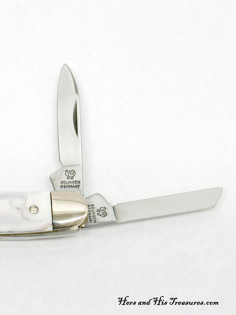 Hen & Rooster 353C-BRM/M Little Mustang Marble Corelon Whittler Pocket Knife - Hers and His Treasures