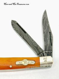 Bear and Son Custom Heritage AUSMB654.5LD Mini Trapper Pocket Knife - Hers and His Treasures