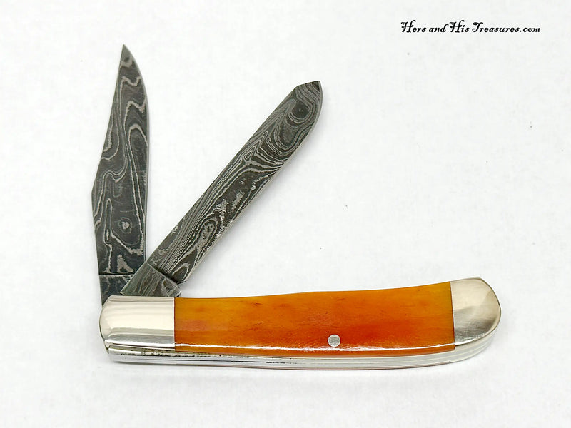 Bear and Son Custom Heritage AUSMB654.5LD Mini Trapper Pocket Knife - Hers and His Treasures