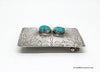 KK Kustom Kraft Turquoise Sterling Silver Belt Buckle - Hers and His Treasures