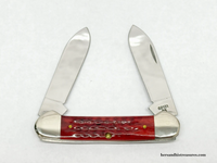 1997 Case XX Limited Edition Red Bone Pocket Worn Zippo and Canoe Knife Set - Hers and His Treasures