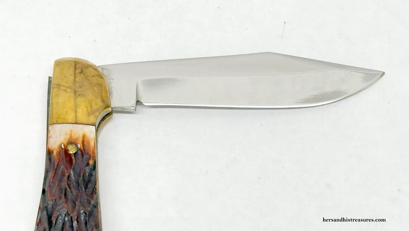 Vintage Parker Cut Co Frost Stallion Jigged Bone Pocket Knife | Japan - Hers and His Treasures