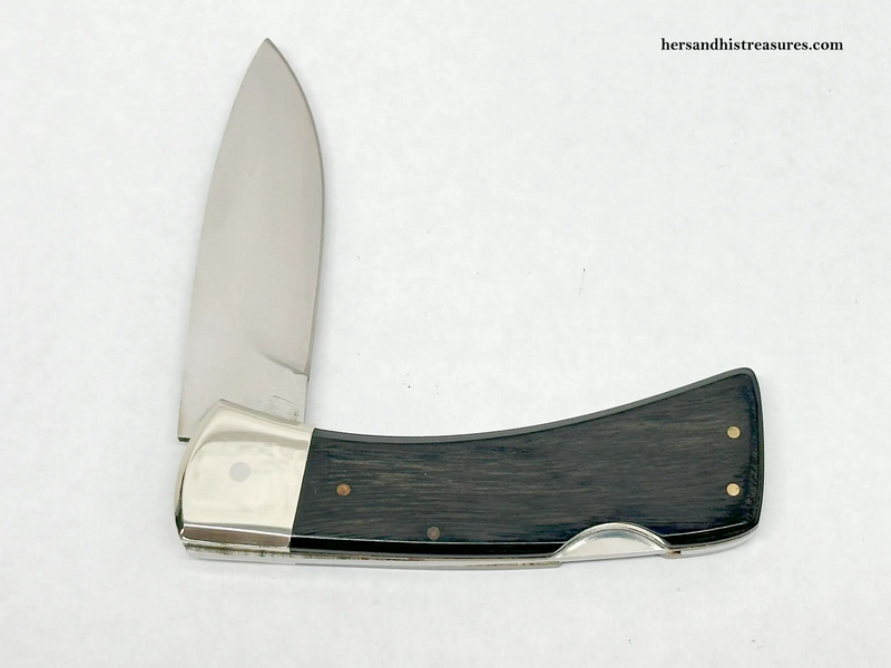 Vintage Parker Frost Little Grizzley Wood Lockback Pocket Knife | Japan - Hers and His Treasures