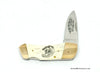 Vintage Eagle Etched Smooth Bone S.W.I. Belt Buckle Knife | Japan - Hers and His Treasures