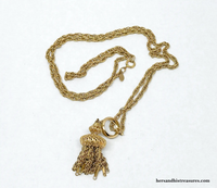 Vintage Avon Gold Tone Tassel Necklace - Hers and His Treasures