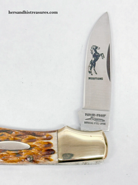 Vintage Parker Frost Mustang 4000 Jigged Bone Pocket Knife | Japan - Hers and His Treasures