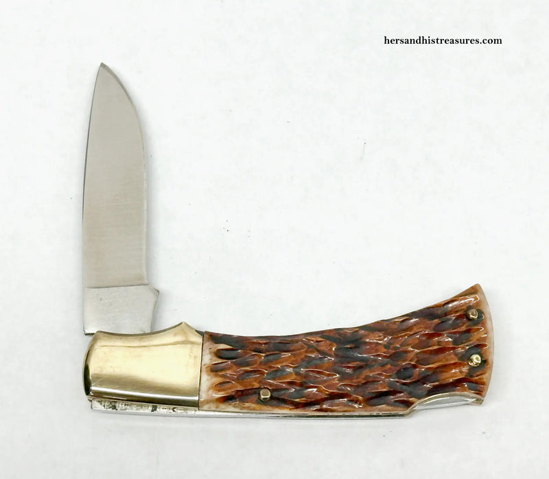 Vintage Parker Frost Mustang 4000 Jigged Bone Pocket Knife | Japan - Hers and His Treasures