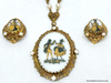 West Germany Gold Tone Filigree Courting Couple Jewelry Set - Hers and His Treasures