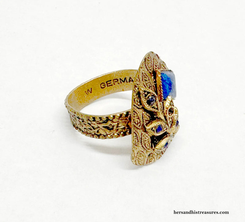 Western Germany Adjustable Leaf Ring - Hers and His Treasures