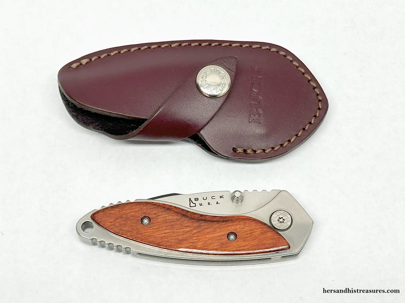 2005 Alpha Dorado 271 Rosewood Buck Knives Pocket Knife - Hers and His Treasures