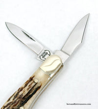 Vintage Buck Creek Stag 1st Production Run Whittler Pocket Knife - Hers and His Treasures