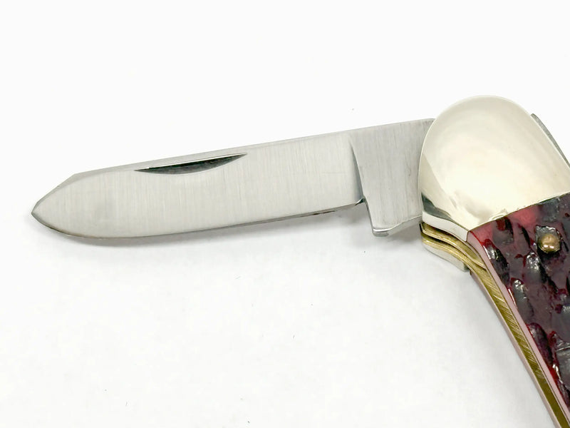 1983 George Wostenholm Limited Edition Red Bone Gunboat Canoe Pocket Knife | England - Hers and His Treasures