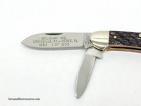 1983 George Wostenholm Limited Edition Red Bone Gunboat Canoe Pocket Knife | England - Hers and His Treasures