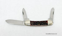 1983 George Wostenholm Limited Edition Red Bone Gunboat Canoe Pocket Knife | England - Hers and His Treasures