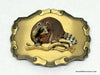 1977/1978 Raintree Raccoon Brass and Enamel Belt Buckle - Hers and His Treasures