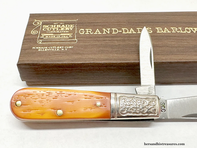 S.C.C. Schrade USA 206 Grand-Dad's Barlow Pocket Knife - Hers and His Treasures