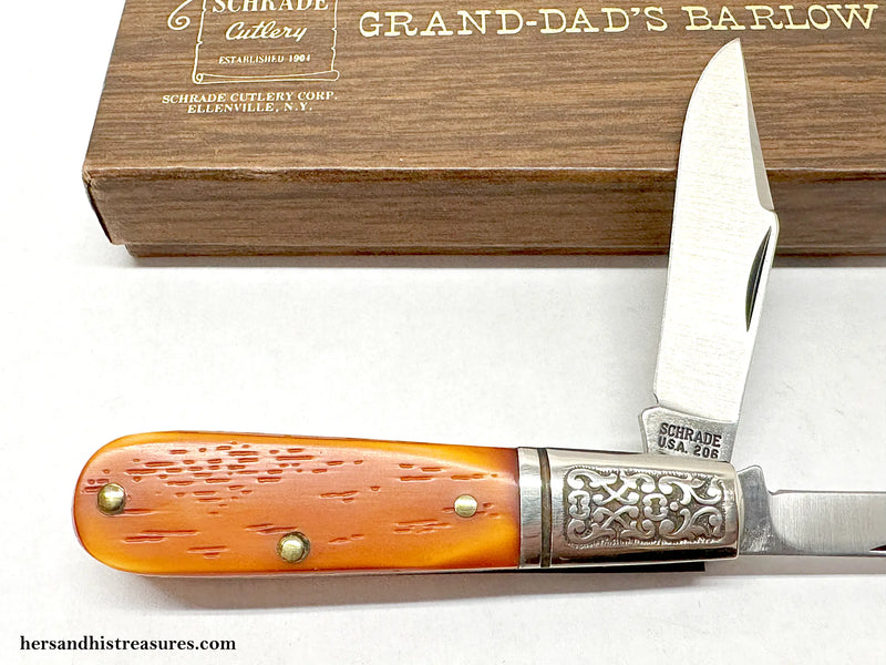 Schrade USA 206 Grand-Dad's Barlow Pocket Knife - Hers and His Treasures