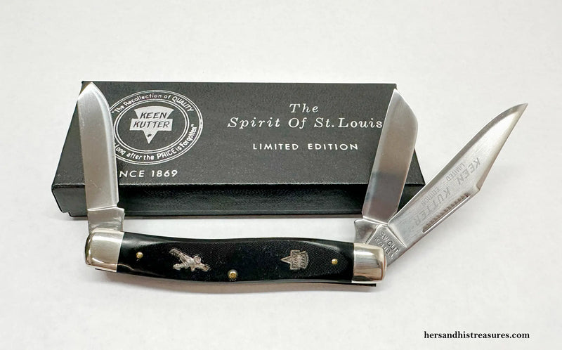 S.W. Cut. Schrade K74 Keen Kutter The Spirit of St. Louis Pocket Knife - Hers and His Treasures