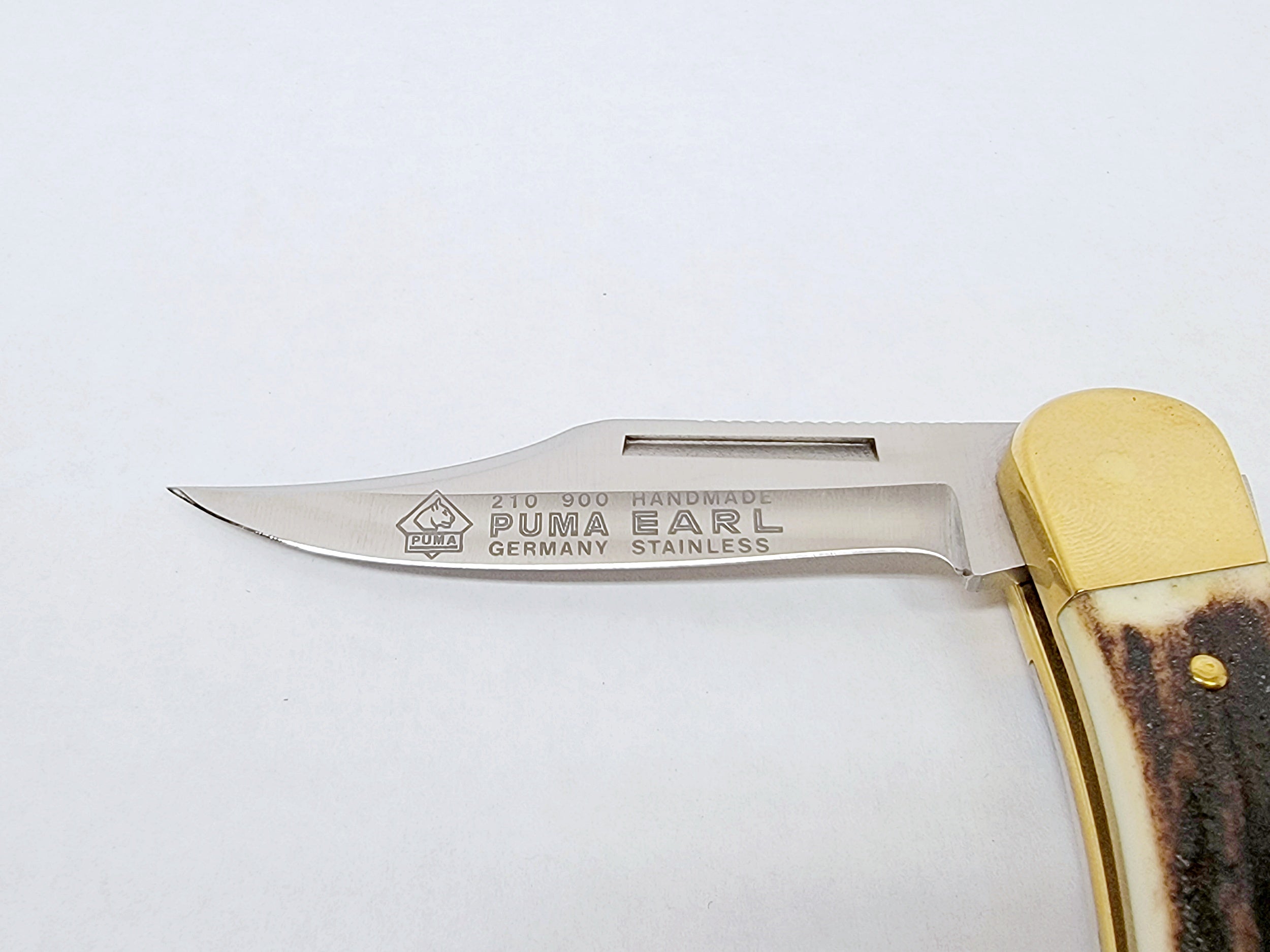 New 1995 Puma 210 900 Earl Stag Pocket Knife in Box Germany