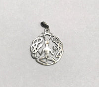 Celtic Knot Pagan Snake Sterling Silver Necklace Pendant
