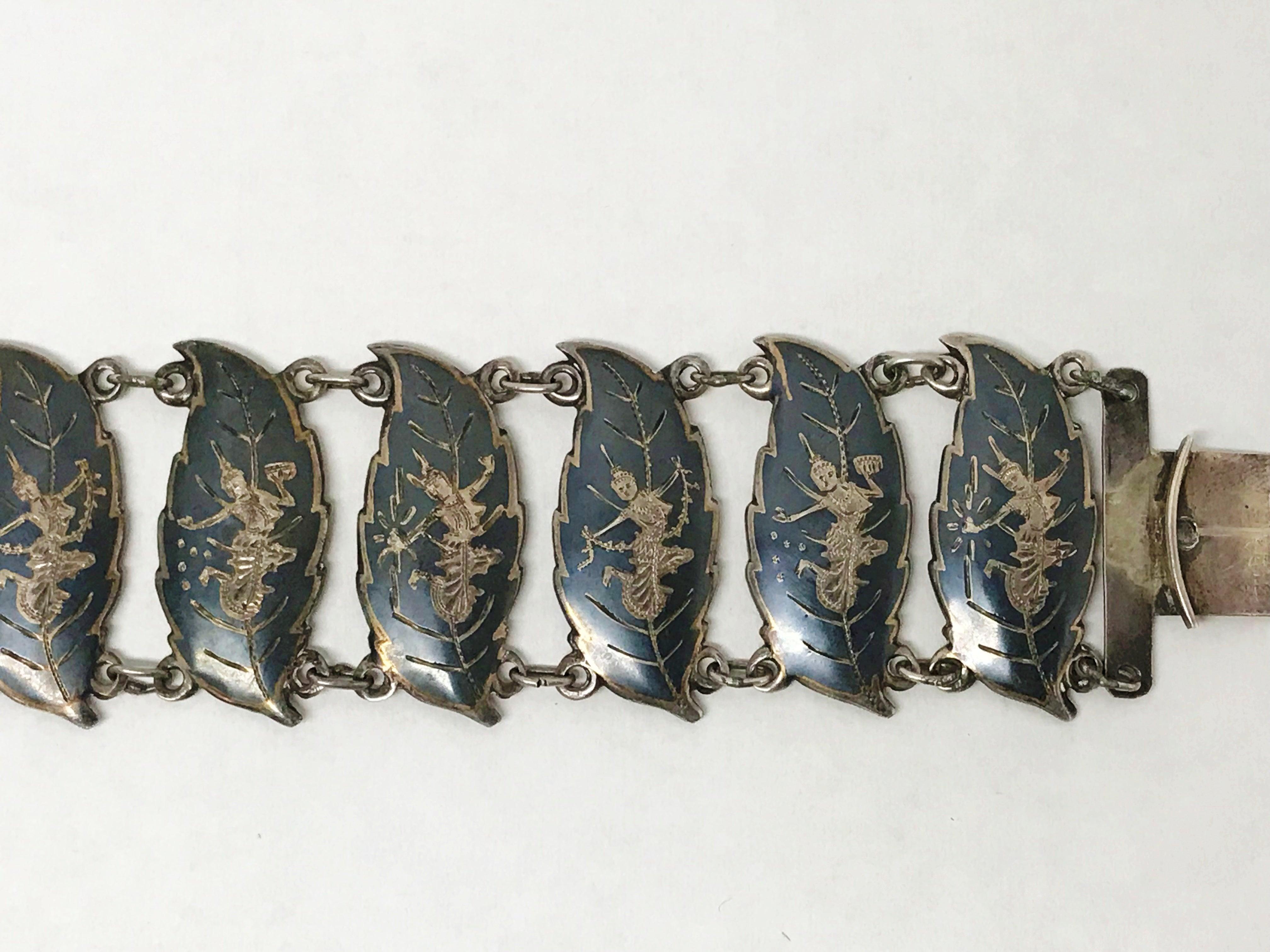 Good Vintage Siam Sterling Silver Bracelet