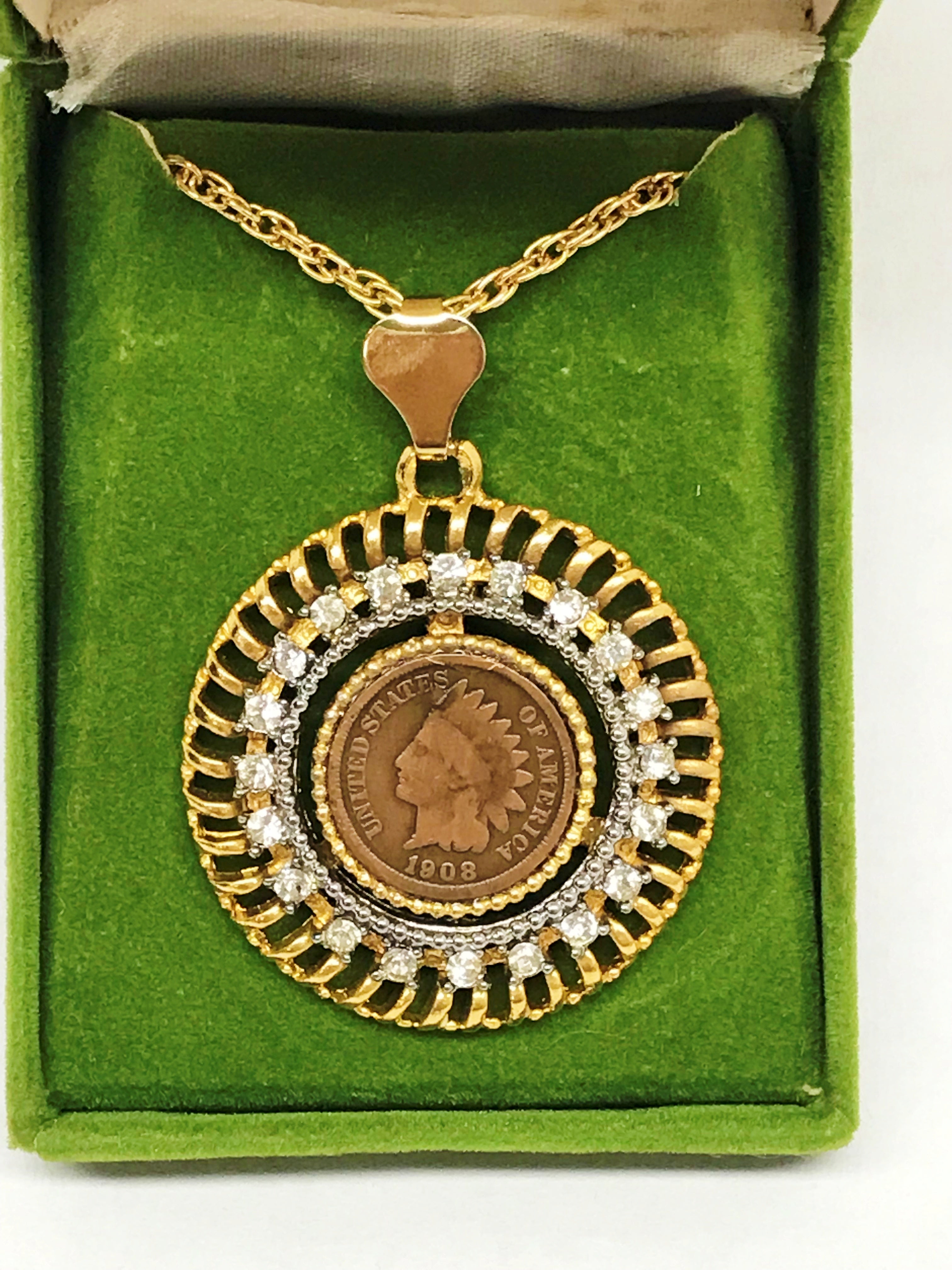 Amazon.com: American Coin Treasures Indian Head Penny Pendant Necklace with  Real Turquoise : Clothing, Shoes & Jewelry