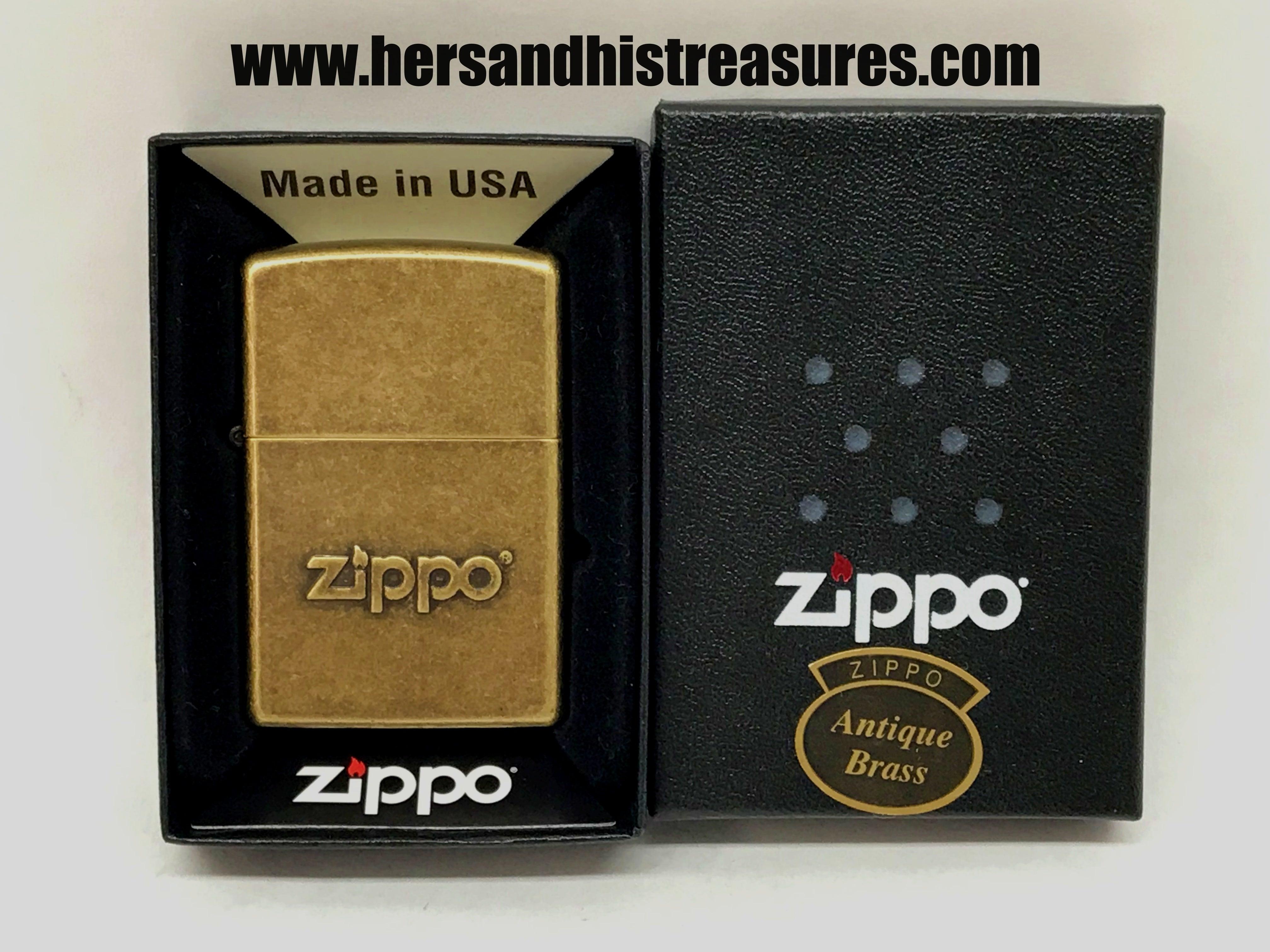 New 2018 Zippo Stamp Antique Brass Zippo Lighter