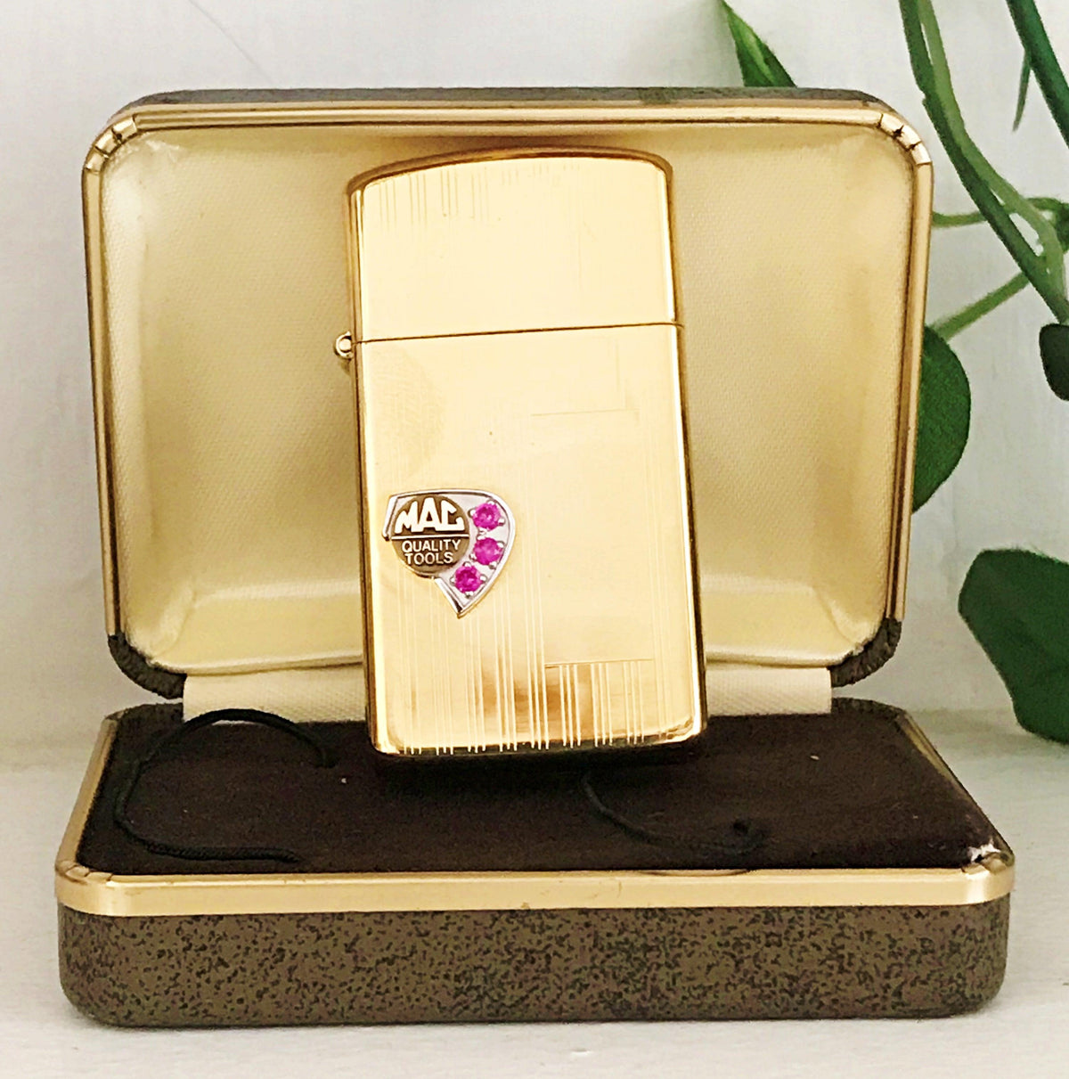 New 1985 Mac Tools 30 Year Anniversary Slim Brass Zippo Lighter | USA - Hers and His Treasures