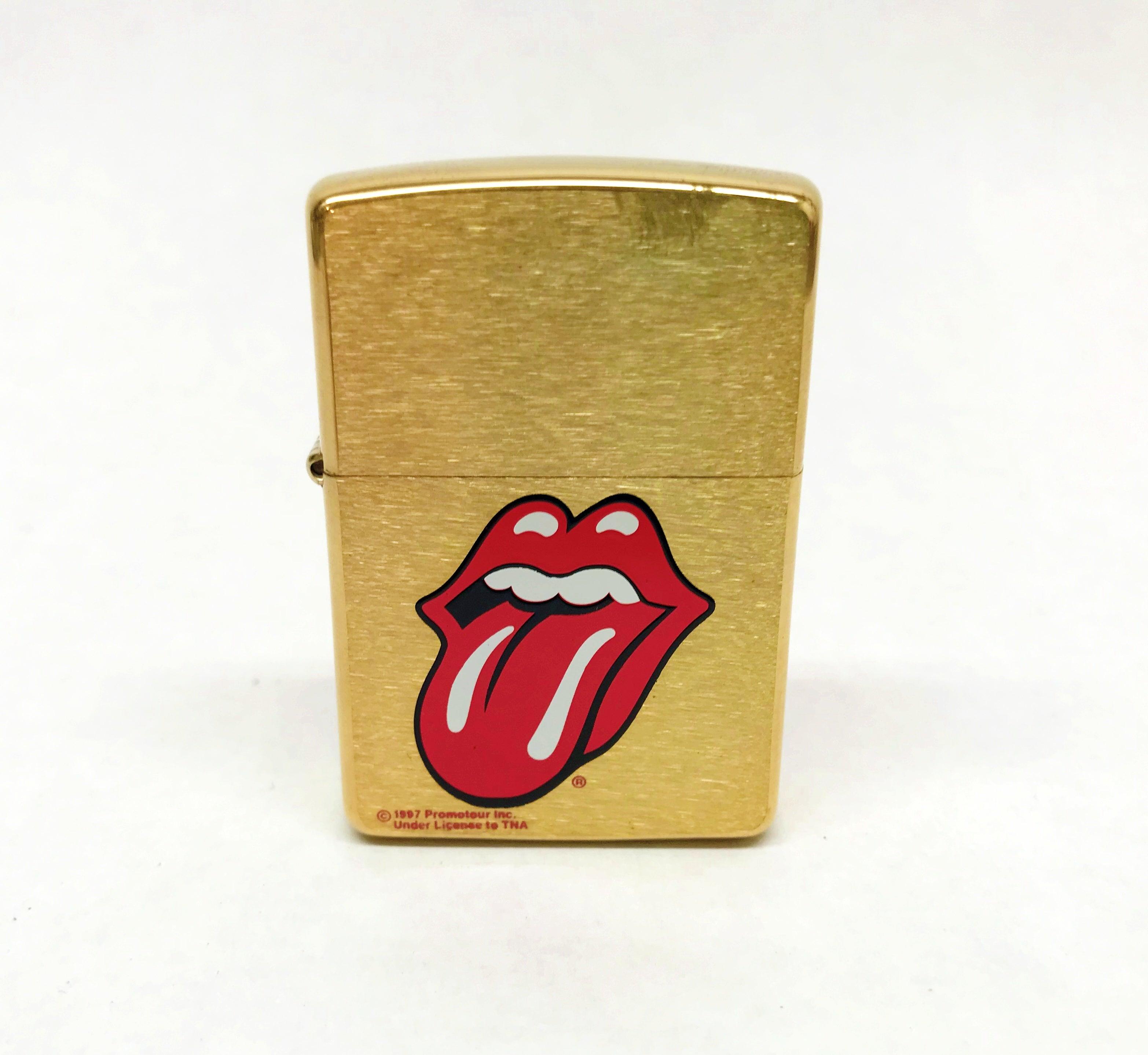 New 1997 XII Rolling Stones Trick Tongue Brass Zippo Lighter | USA