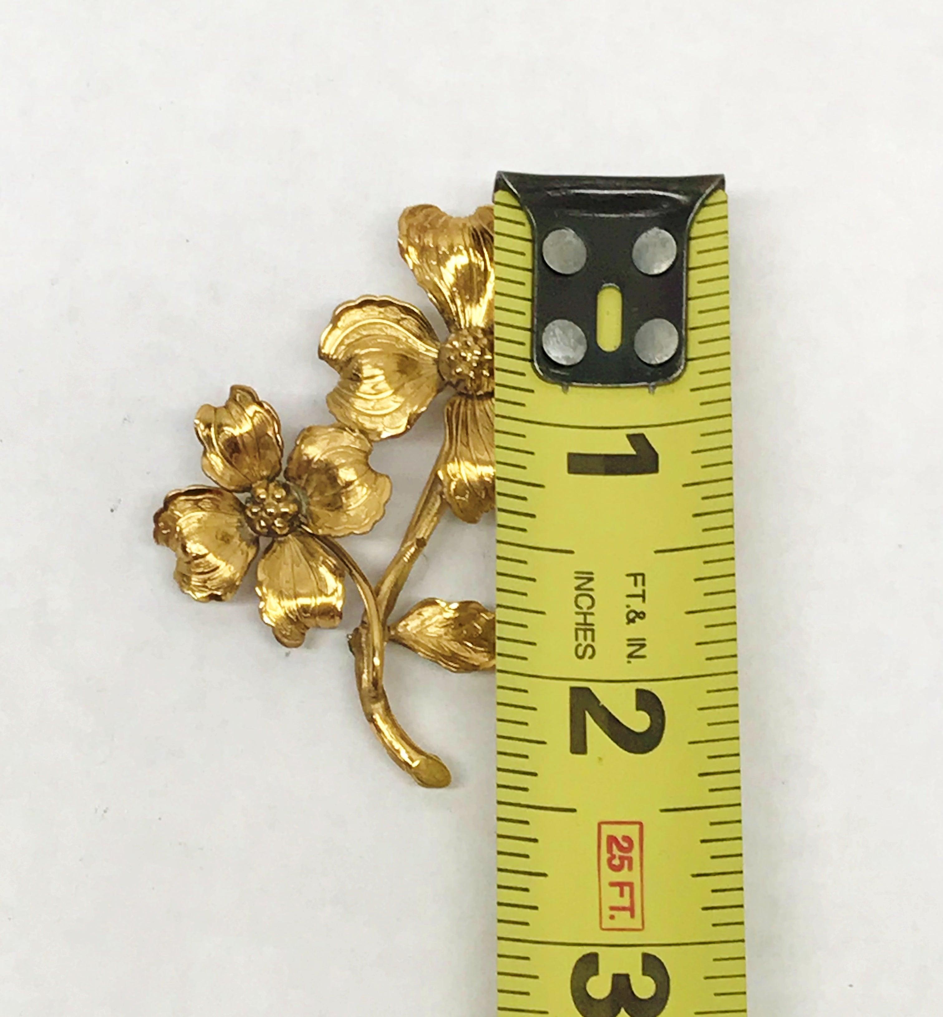 Vintage 1/20 12K Gold Filled Flower Brooch Pin – Hers and His Treasures