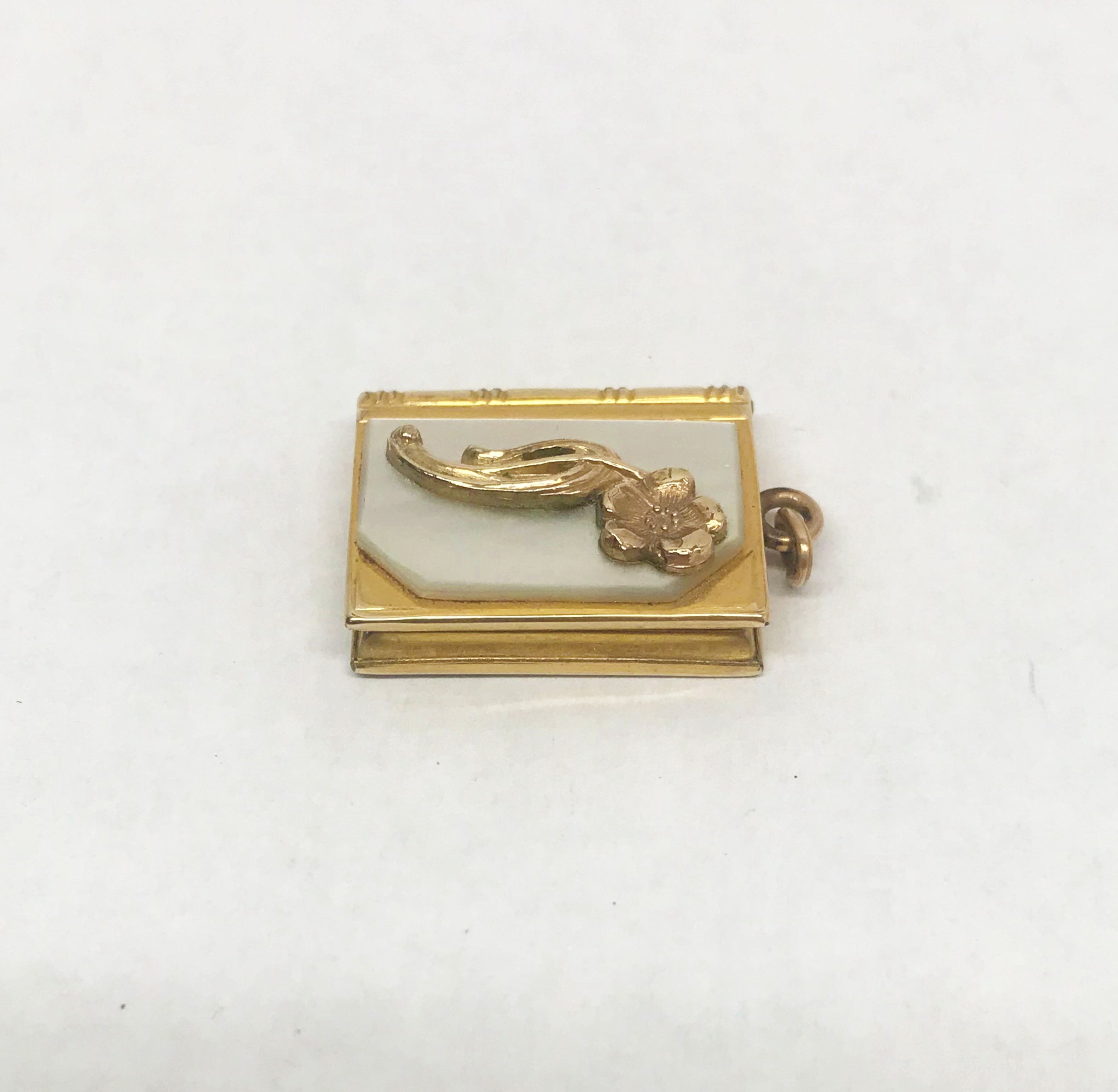 1893 1950 s JMF Co Gold Filled Photo Locket USA Hers and His Treasures