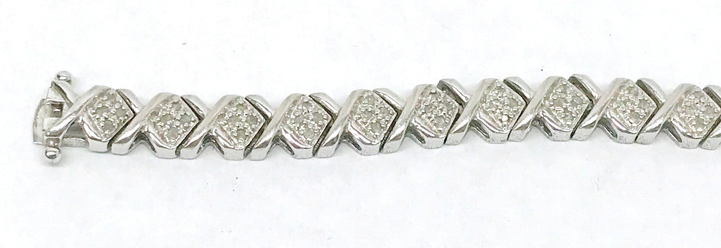 OTC Sterling Silver 1ctw Diamond Tennis Bracelet Hers and His Treasures