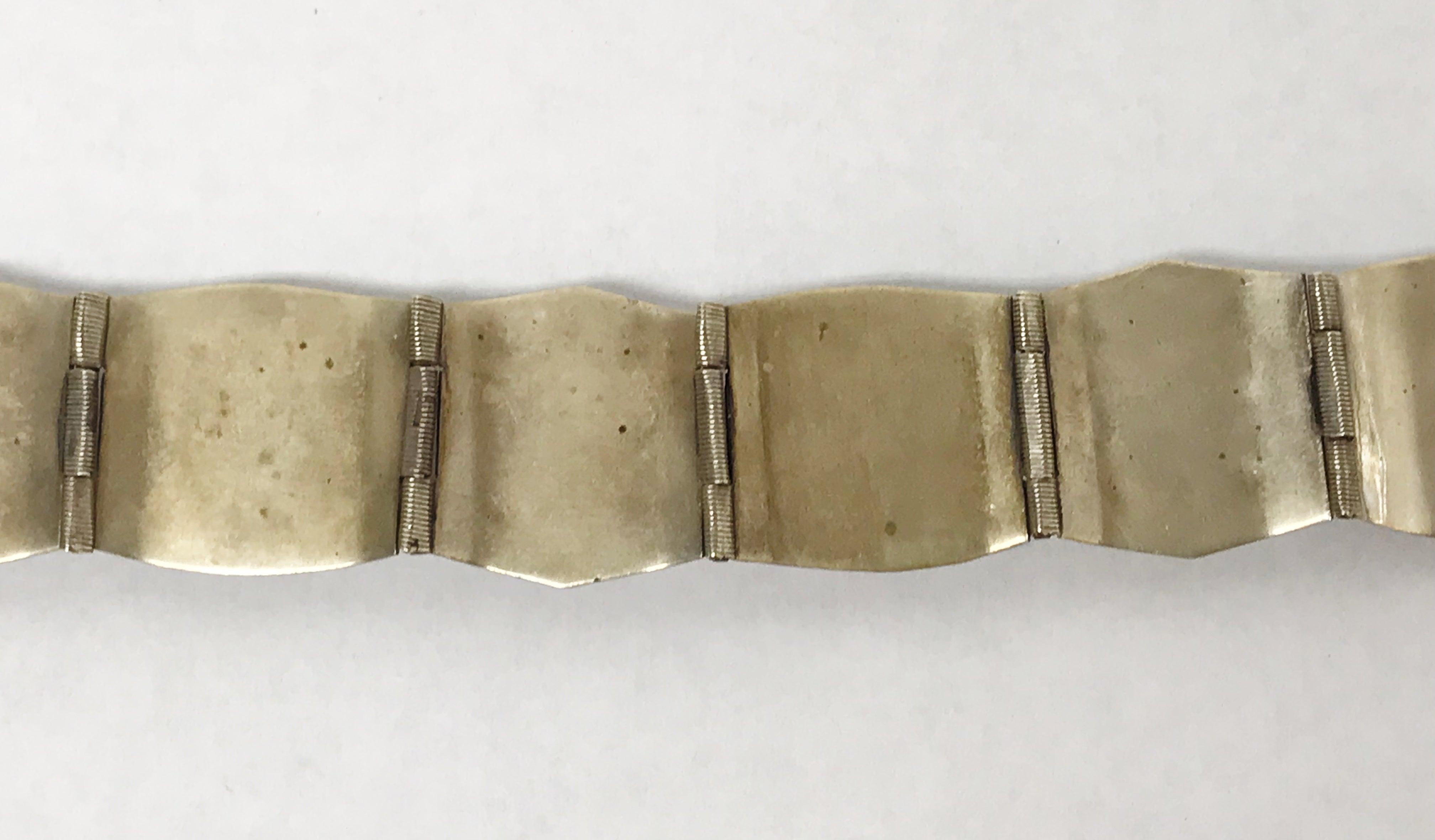 Vintage Abalone Panel Bracelet Alpaca Silver | Mexico – Hers and