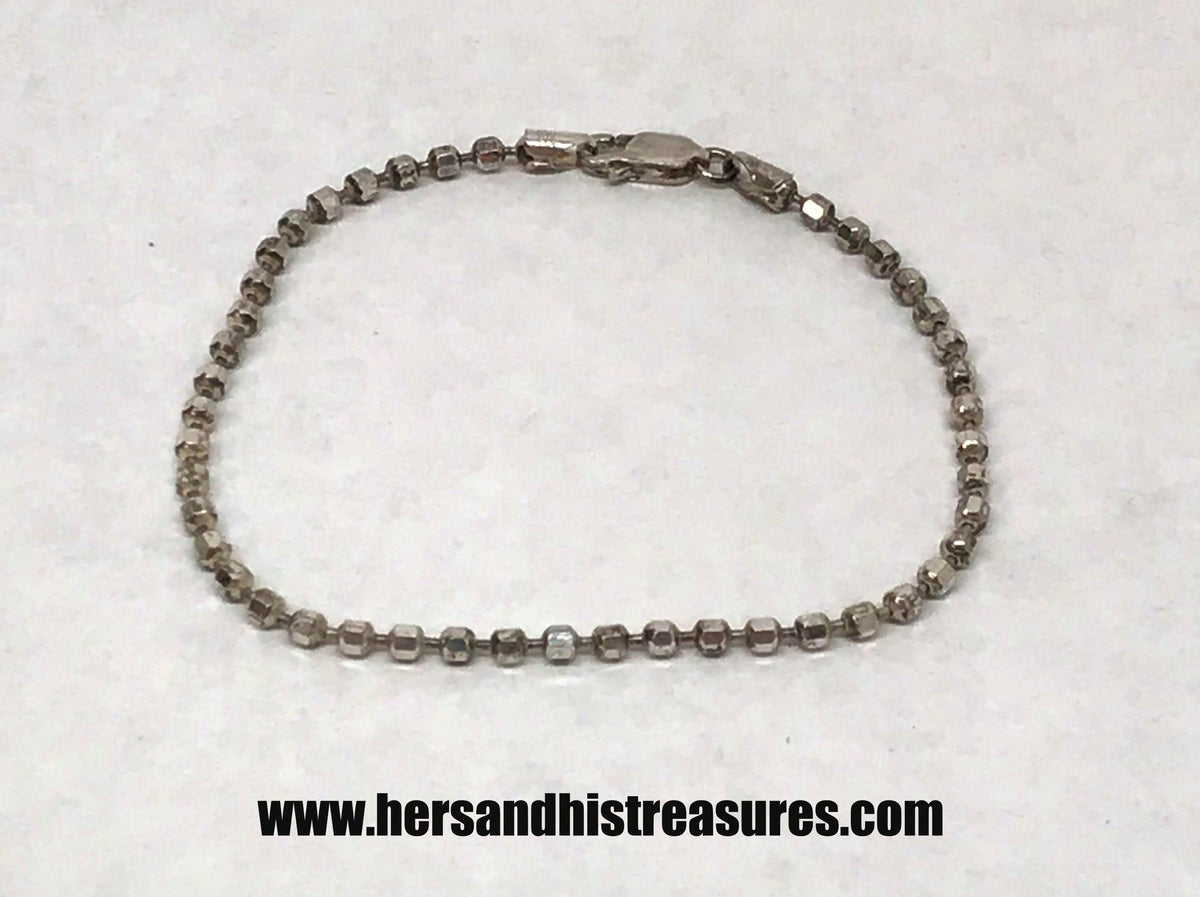 Milor Italy Ball Link Chain Sterling Silver Bracelet - Hers and His Treasures