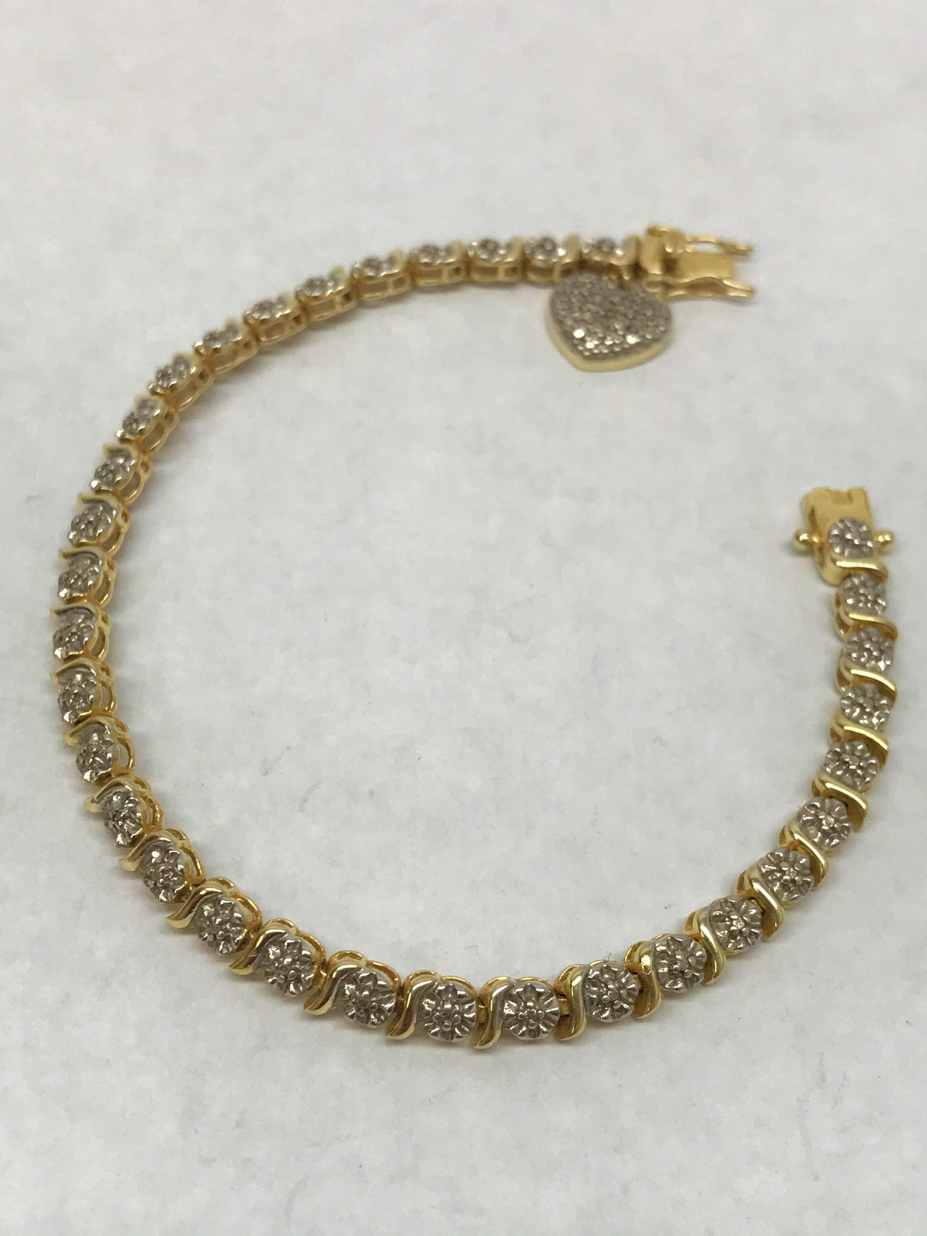 Gold hotsell over Sterling tennis bracelet